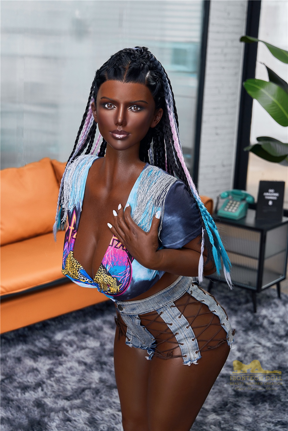 Poupée Sexuelle Silicone Ébène 160cm S13 Céline