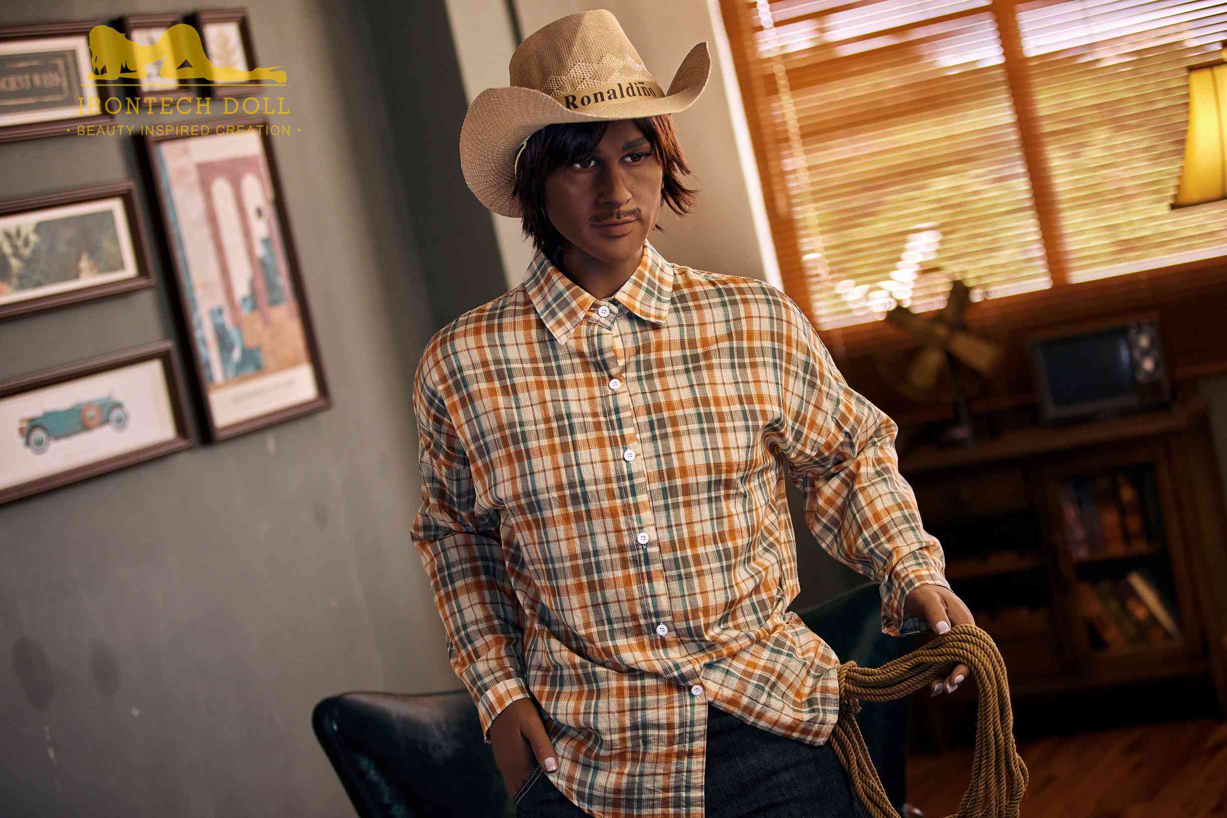 Poupée Sexuelle Homme Noire 175cm Cowboy Charles