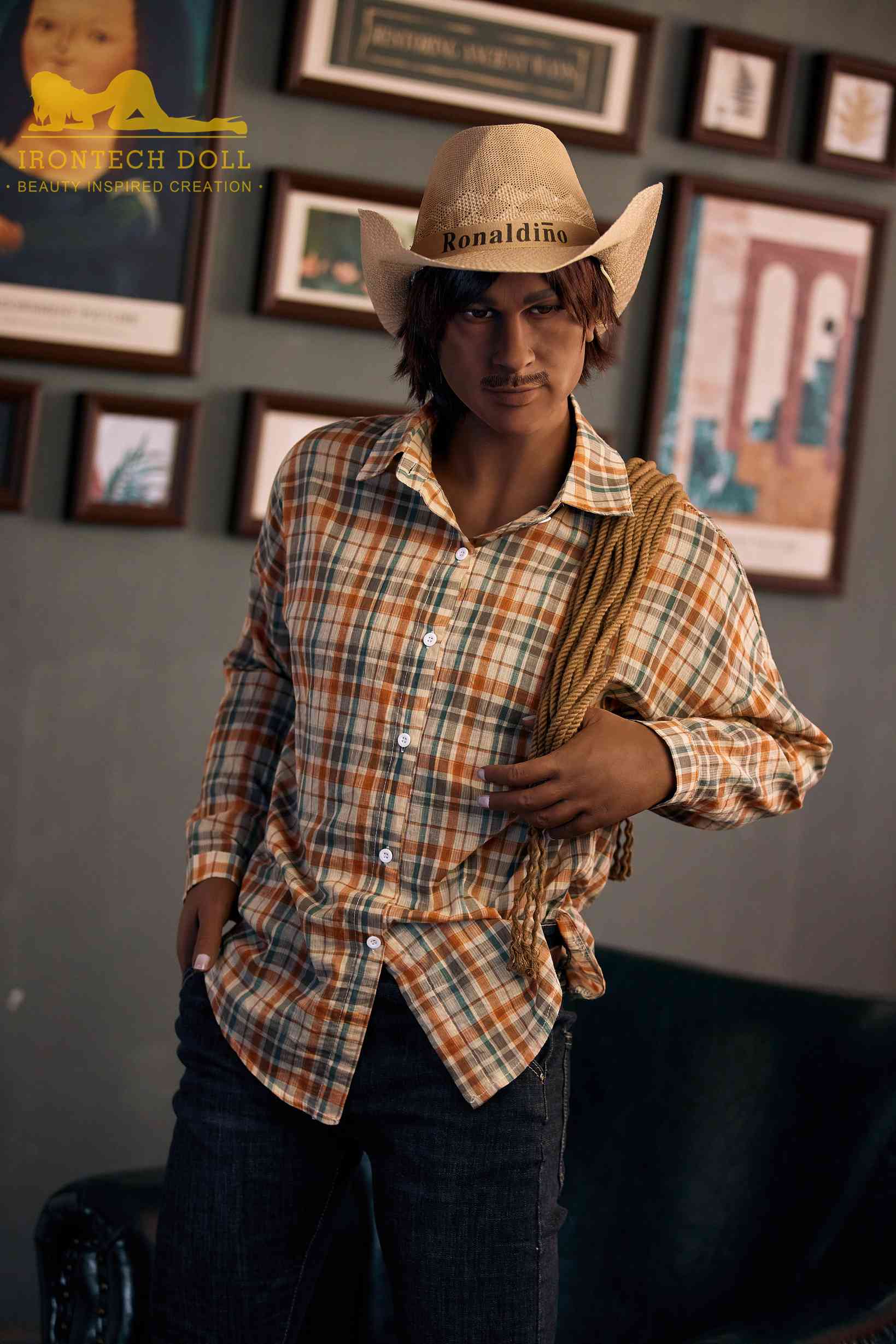 Poupée Sexuelle Homme Noire 175cm Cowboy Charles