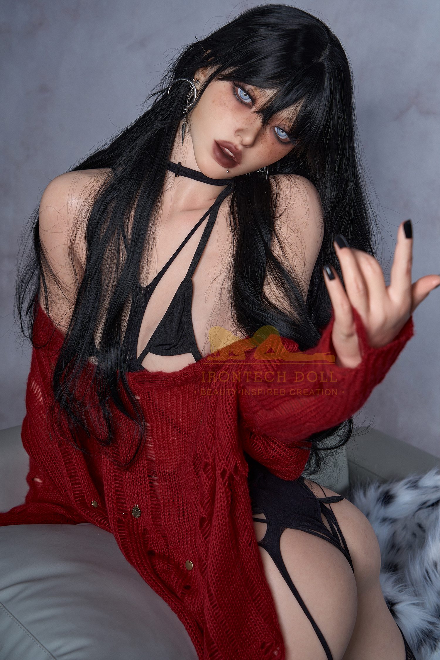 [Série optimisée naturelle] Poupée sexuelle avec piercings corporels maigres 161M B2 Natural Vanessa